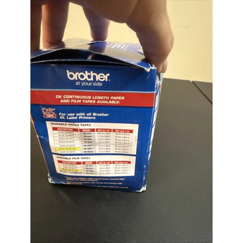 Brother DK-2205 Label Printer Labels Black On White 2.4